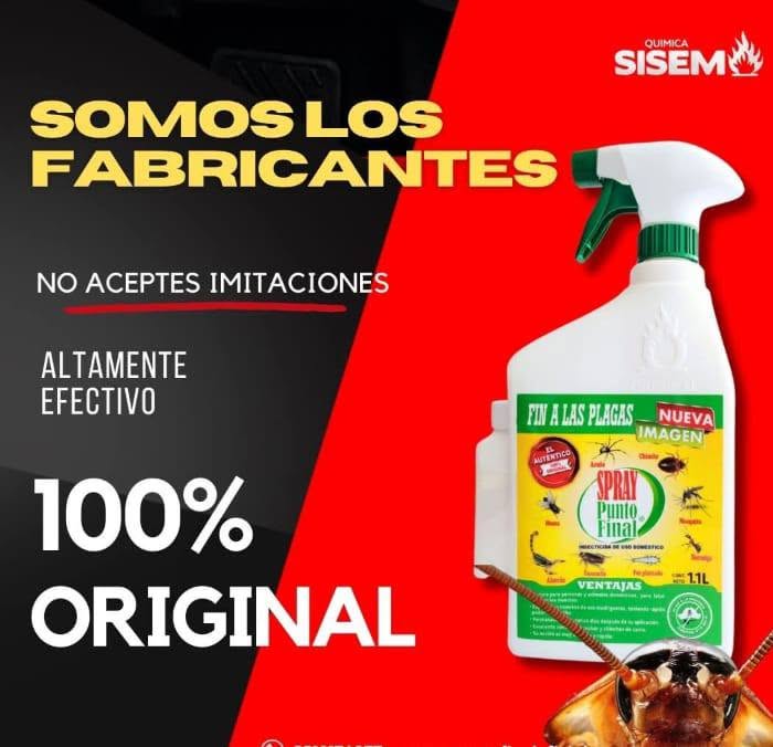 Punto Final Spray insecticida 100% original, elimina cucarachas, moscas, zancudos, arañas y hormigas